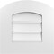 Ekena Millwork Arch Top Surface Mount PVC Gable Vent: Non-Functional, w/ 3-1/2"W x 1"P Standard Frame, 14"W x 42"H GVPAR14X4201SN - alternate 1